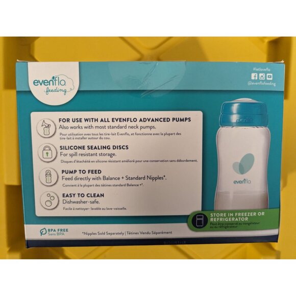 LOT OF SIX BOXES Evenflo Advanced Milk Collection Bottles 6 Oz - Picture 2 of 3